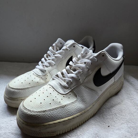 Nike Air Force 1 '07 Low White & Black Mens Sneakers - M Size 15 - Picture 4 of 7
